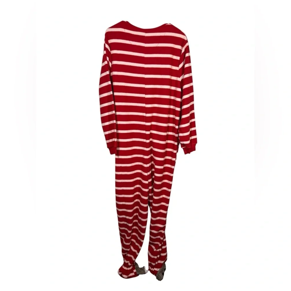 NWT Nick & Nora Footie Red Stripe Sock Monkey PJ